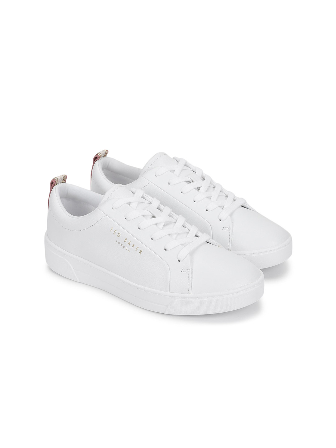 

Ted Baker Women Webbing Heel-Tab Cup-Sole Trainers Sneakers Shoes, White