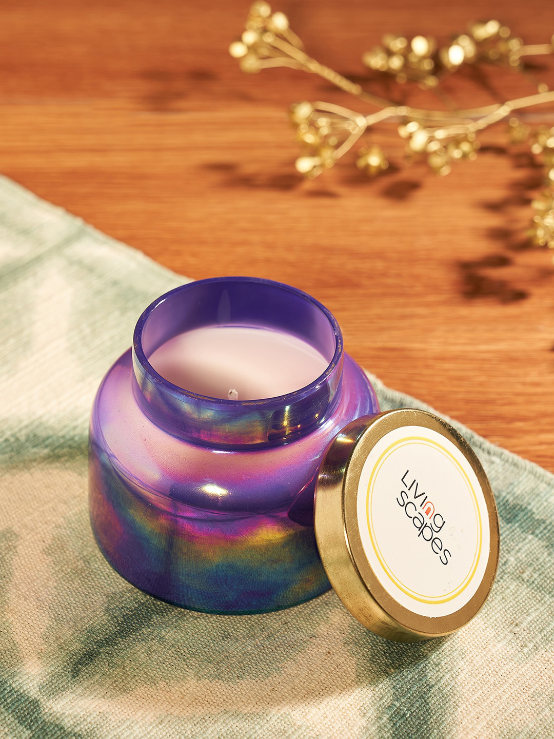 

Living scapes by Pantaloons Lilac Purple Candle With Jar