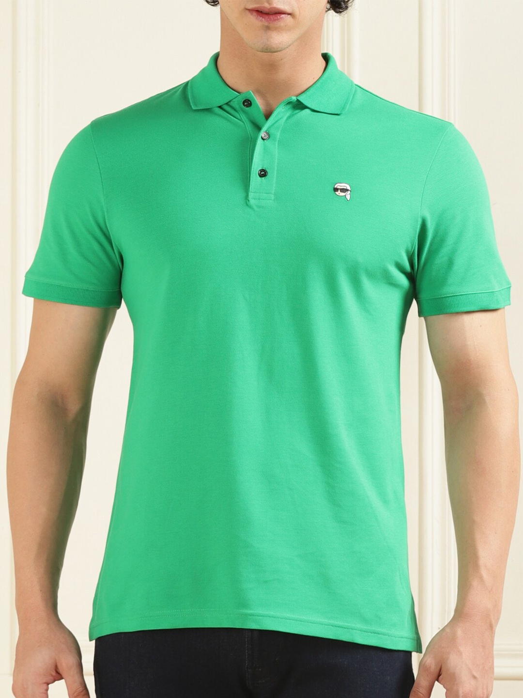 

Karl Lagerfeld Polo Collar Cotton Regular Fit T-shirt, Green