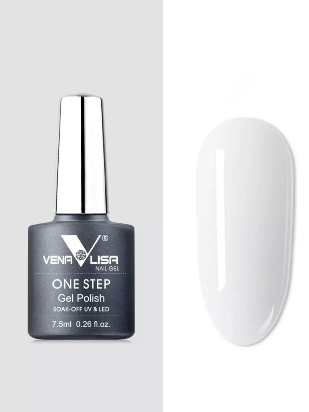 

VENALISA One Step High-Gloss Soak-Off UV & LED Gel Nail Polish 7.5ml - Shade 971, White