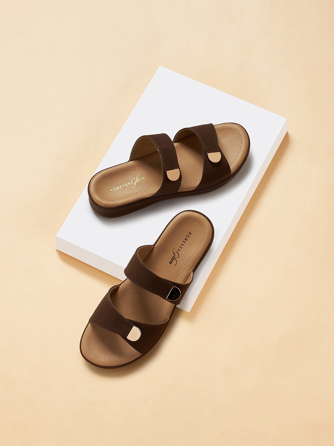 

Forever Glam by Pantaloons Open Toe Comfort Heels, Brown