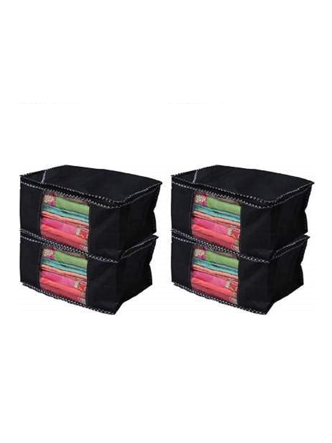 

Fashion Bizz Black 4 Pieces Durable Drawer Organisers