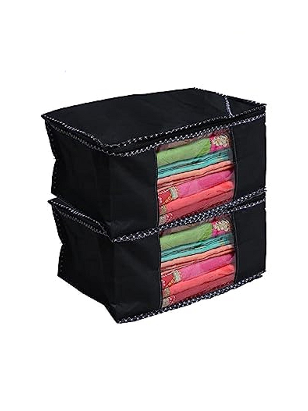 

Fashion Bizz Black 2 Pieces Durable Drawer Organisers