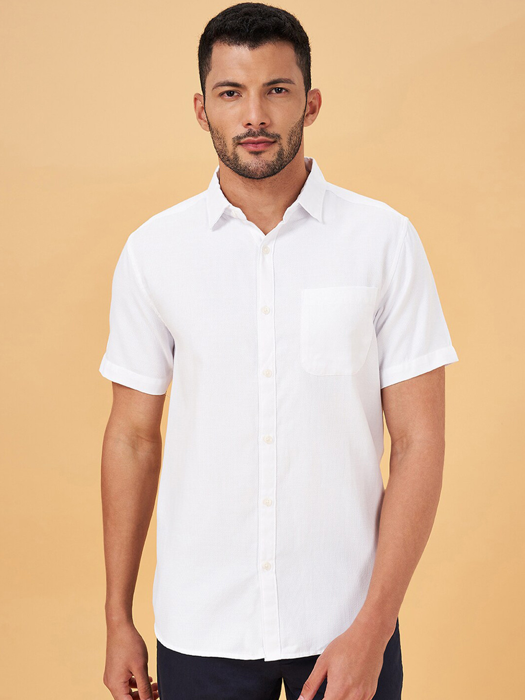 

BYFORD by Pantaloons Cotton Slim Fit Casual Shirt, White