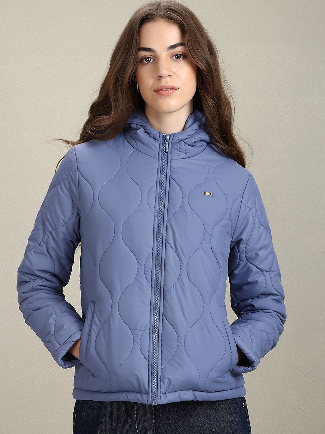 

U.S. Polo Assn. Women Hooded Long Sleeves Padded Jacket, Blue