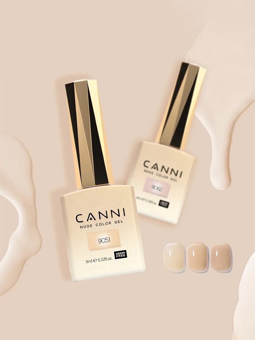 

CANNI Nude Color Gel Soak Off Nail Polish - 9ml - 9050, Multi
