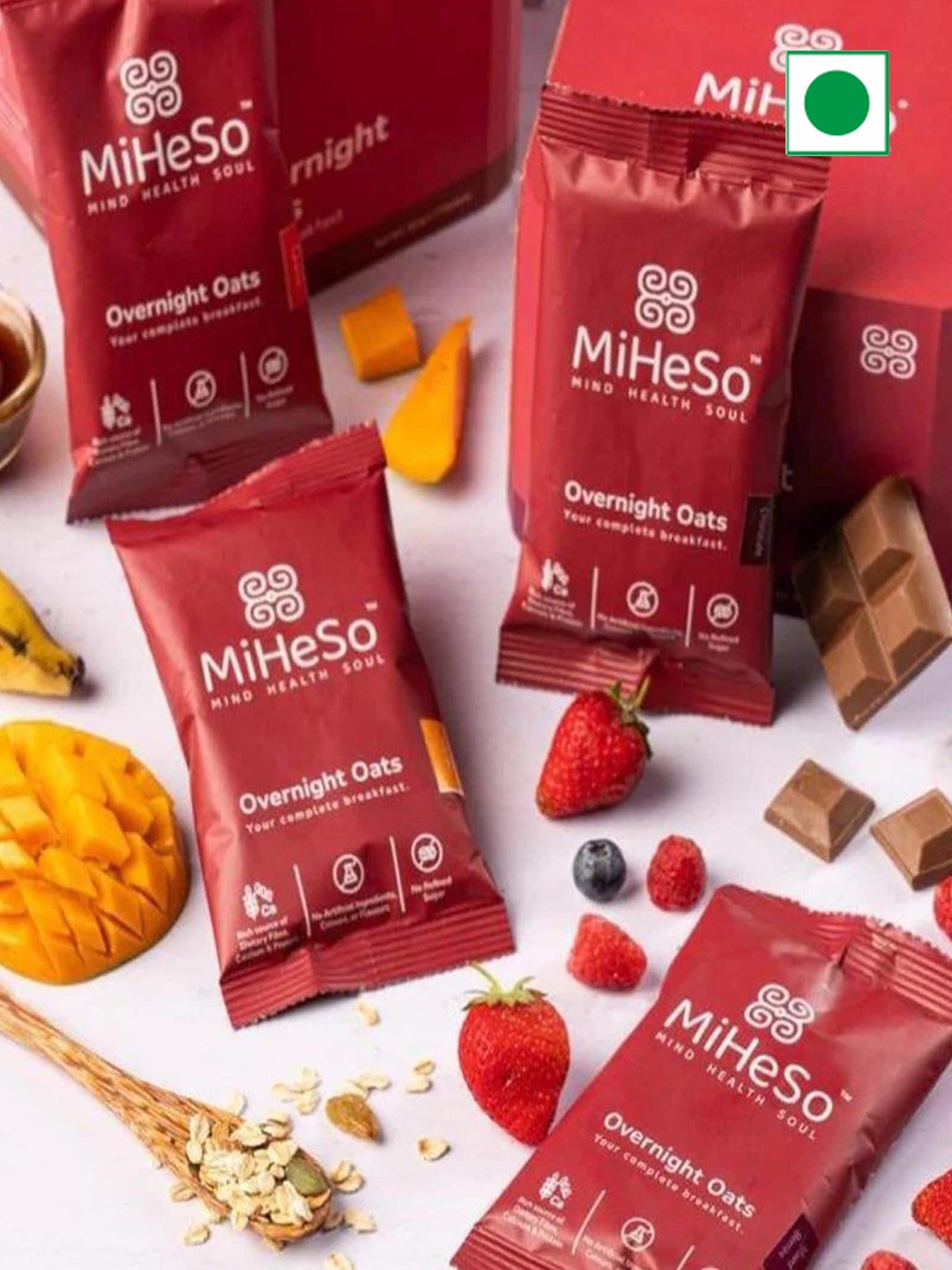 

MiHeSo Overnight Oats Assorted Pack - 420gm, Red