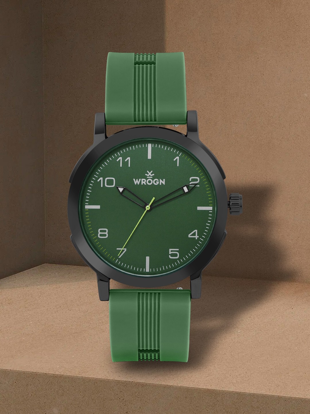 

WROGN Men Brass Dial & Straps Analogue Watch WRGN_SS23_1C, Green