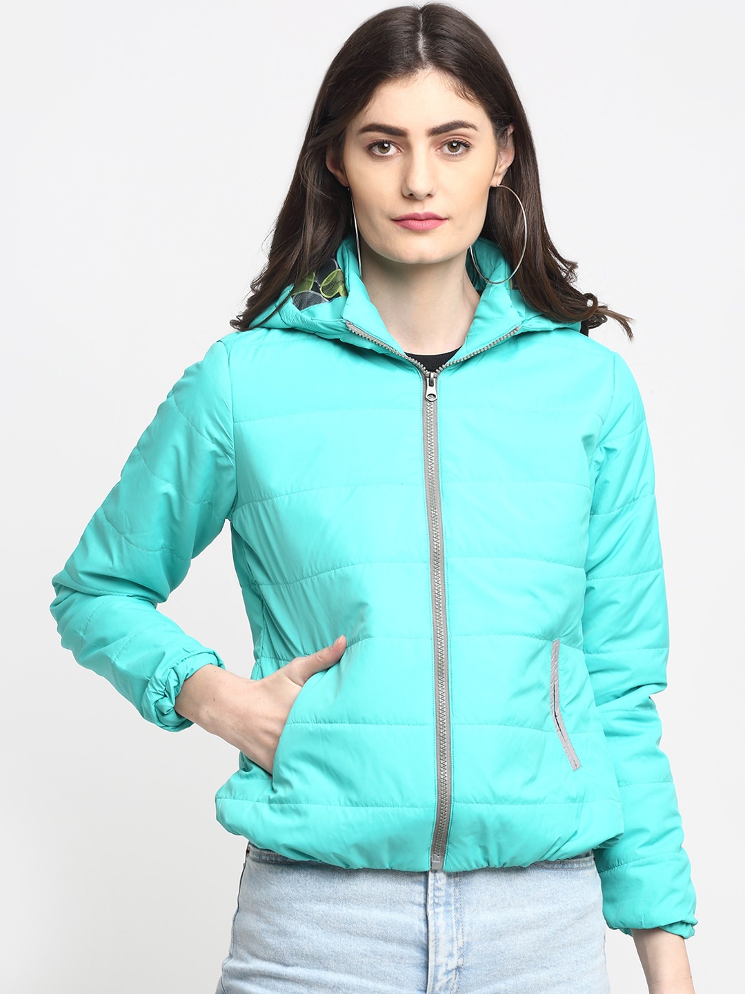 

HOUSE OF VEDAS Hooded Lightweight Padded Jacket, Blue