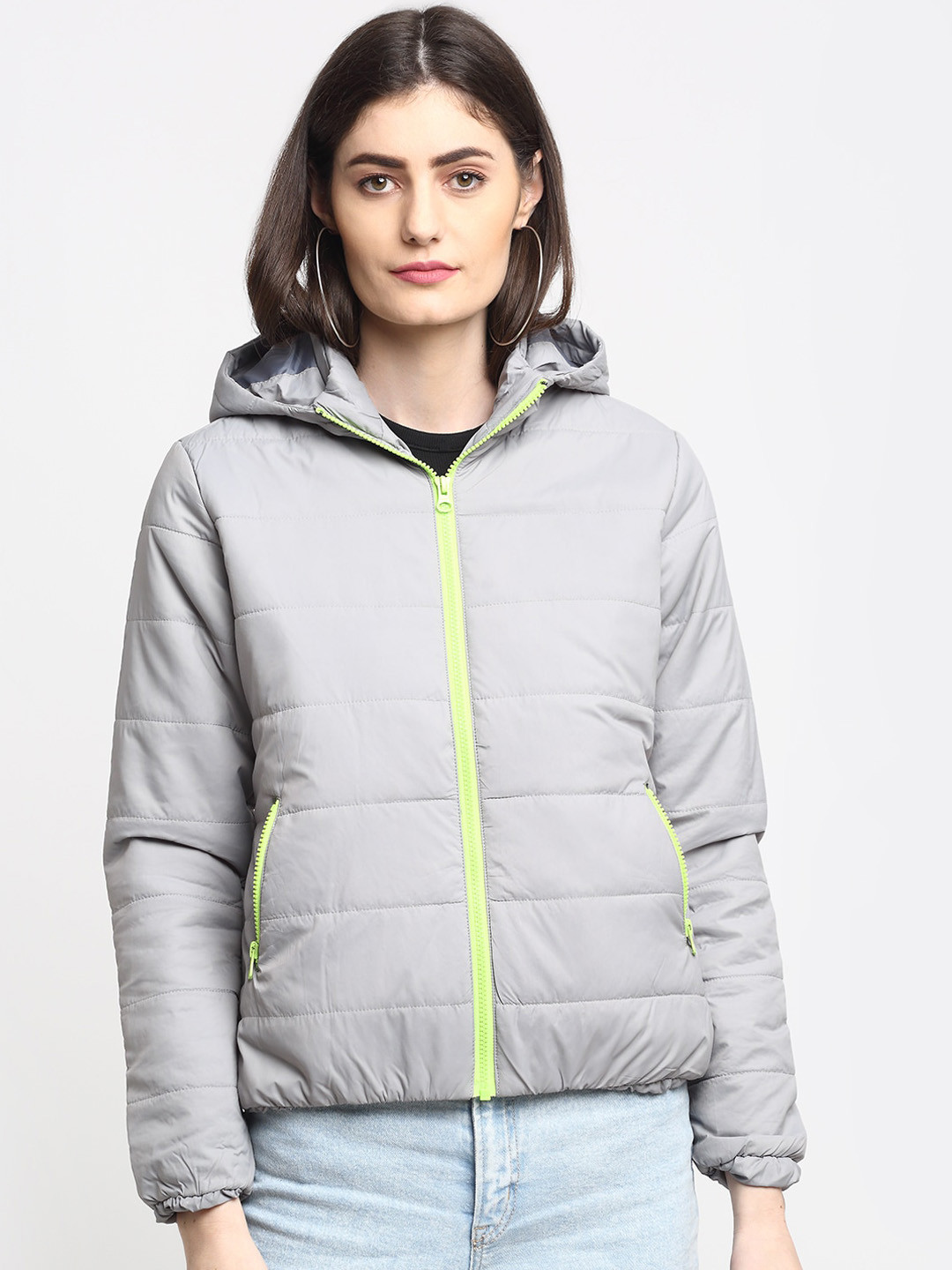 

HOUSE OF VEDAS Hooded Lightweight Padded Jacket, Grey