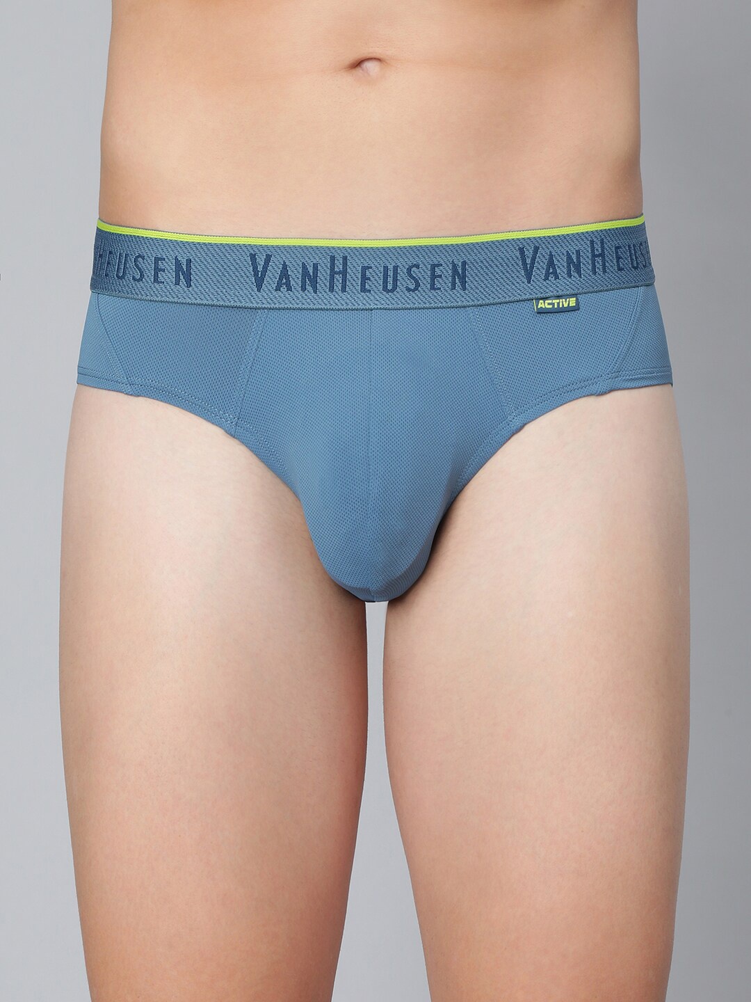 

Van Heusen Swift Dry 4 Way Stretch AIR Series Anti Bacterial Basic Briefs, Blue