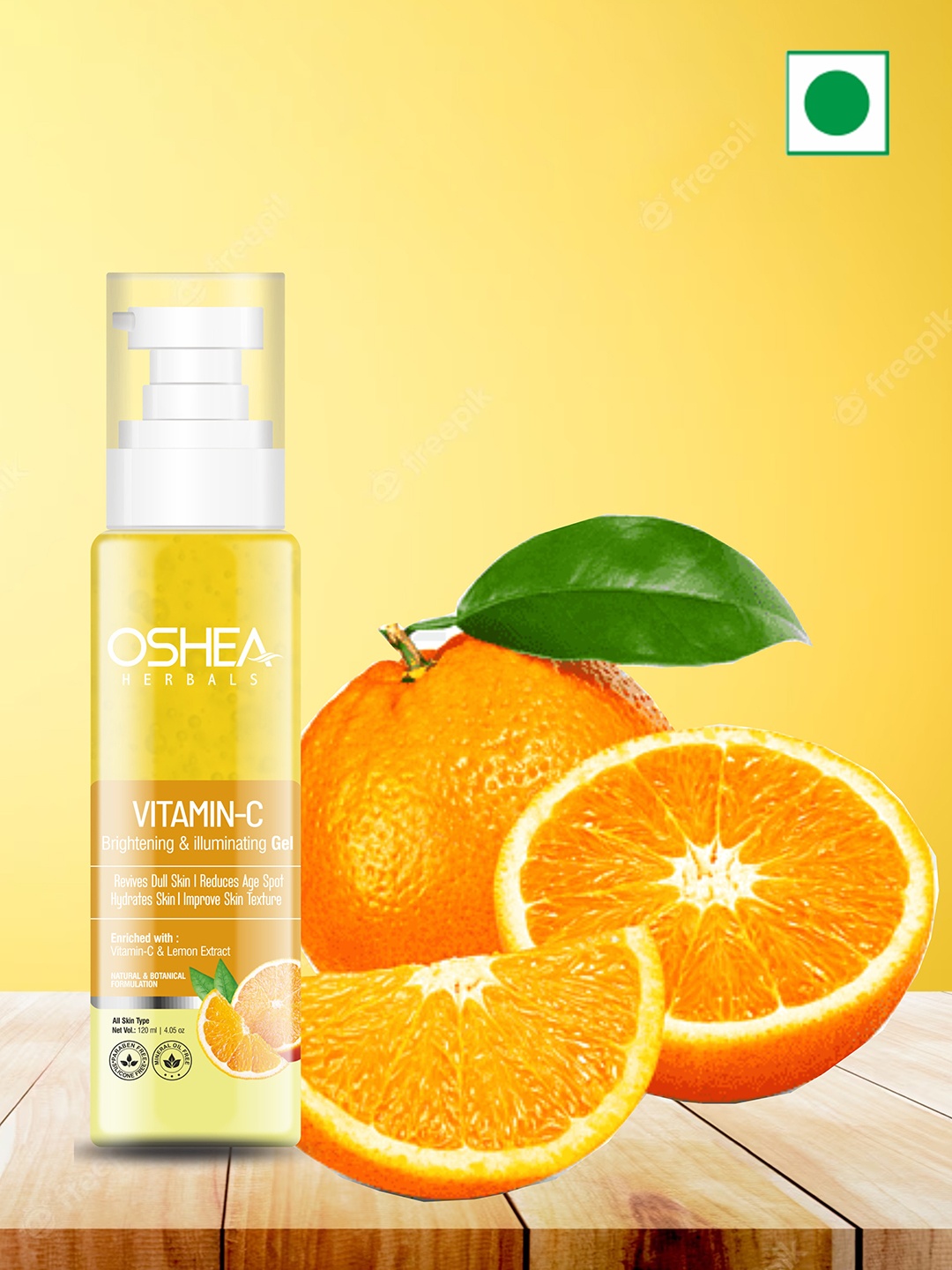 

Oshea Herbals Vitamin C Brightening & illuminating Face Gel -120 ml, Green