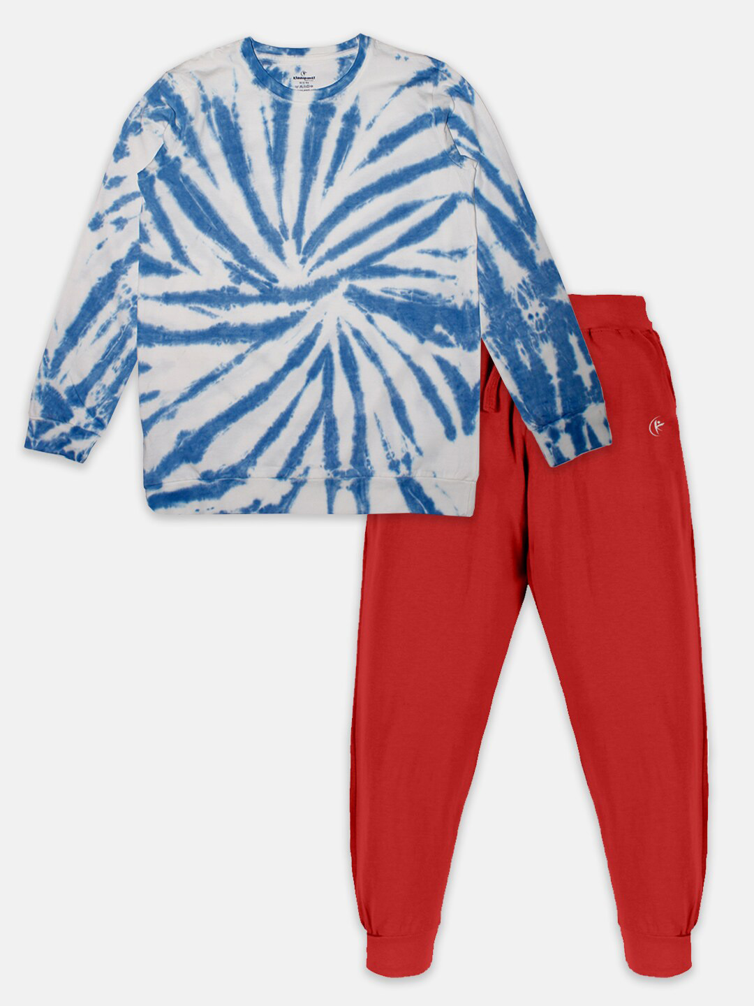 

KiddoPanti Boys Dyed T-shirt with Trousers, Blue