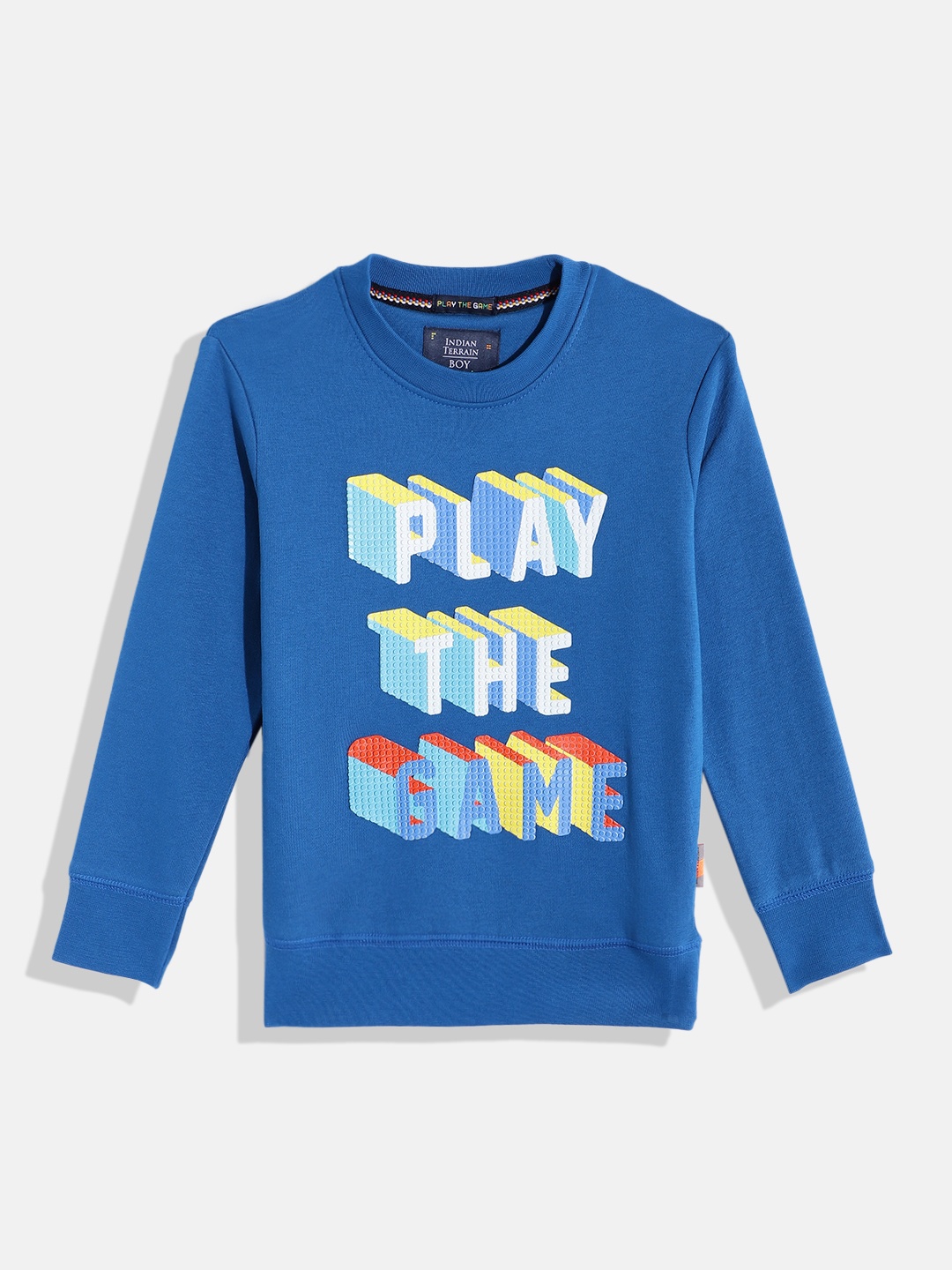 

Indian Terrain Boys Typography Printed Sweatshirt, Blue
