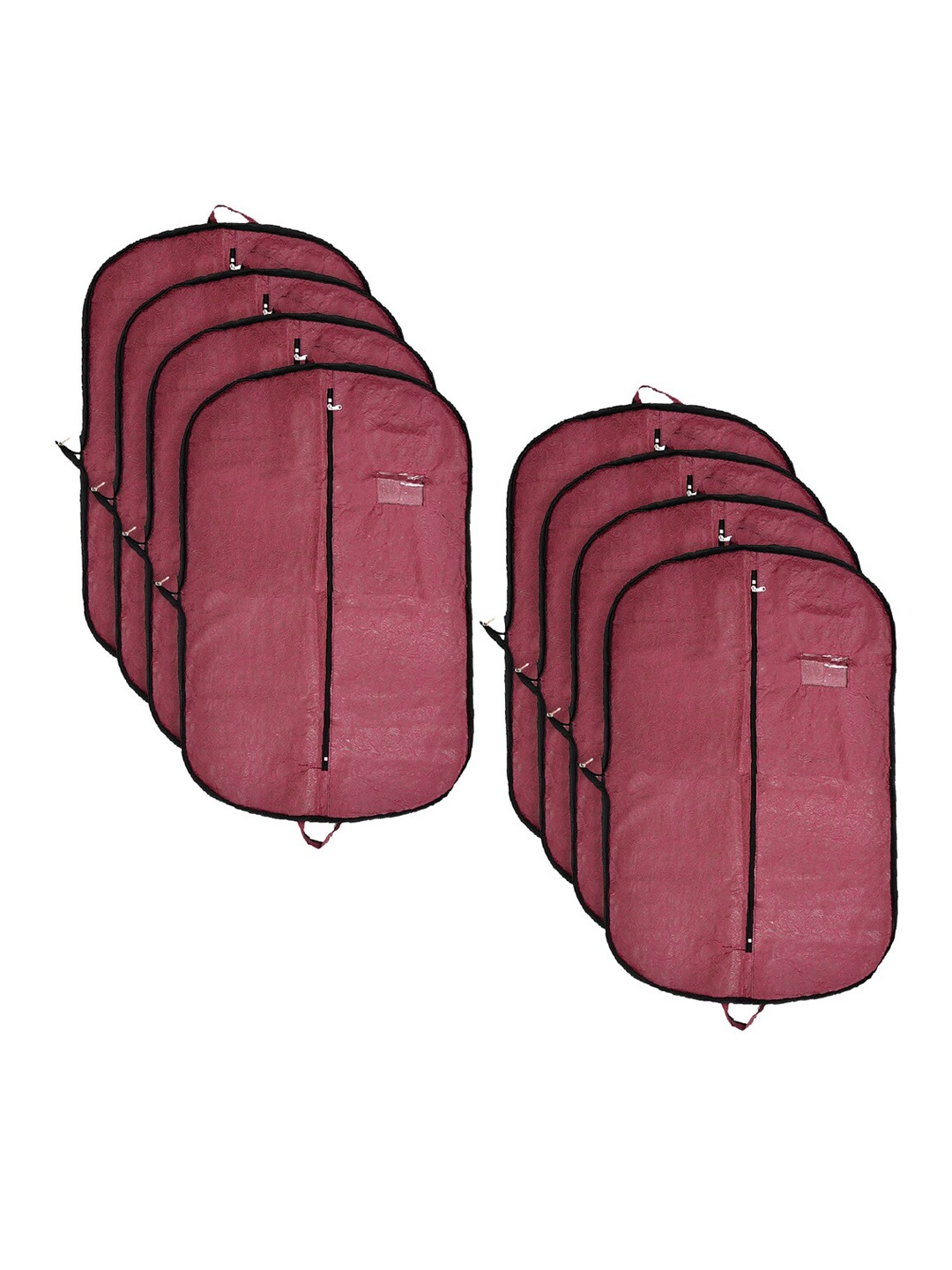 

Kuber Industries Maroon 8-Pieces Embossed Coat Covers