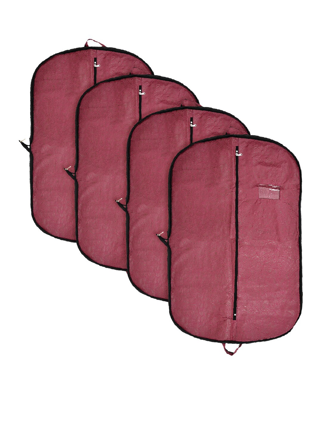 

Kuber Industries Maroon 4-Pieces Embossed Coat Covers