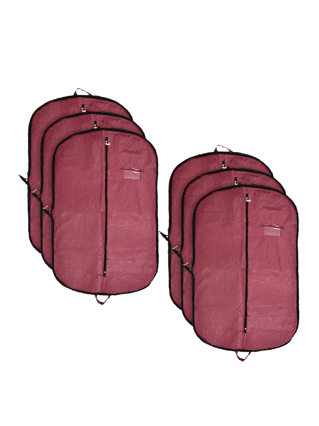 

Kuber Industries Maroon 6-Pieces Embossed Coat Covers