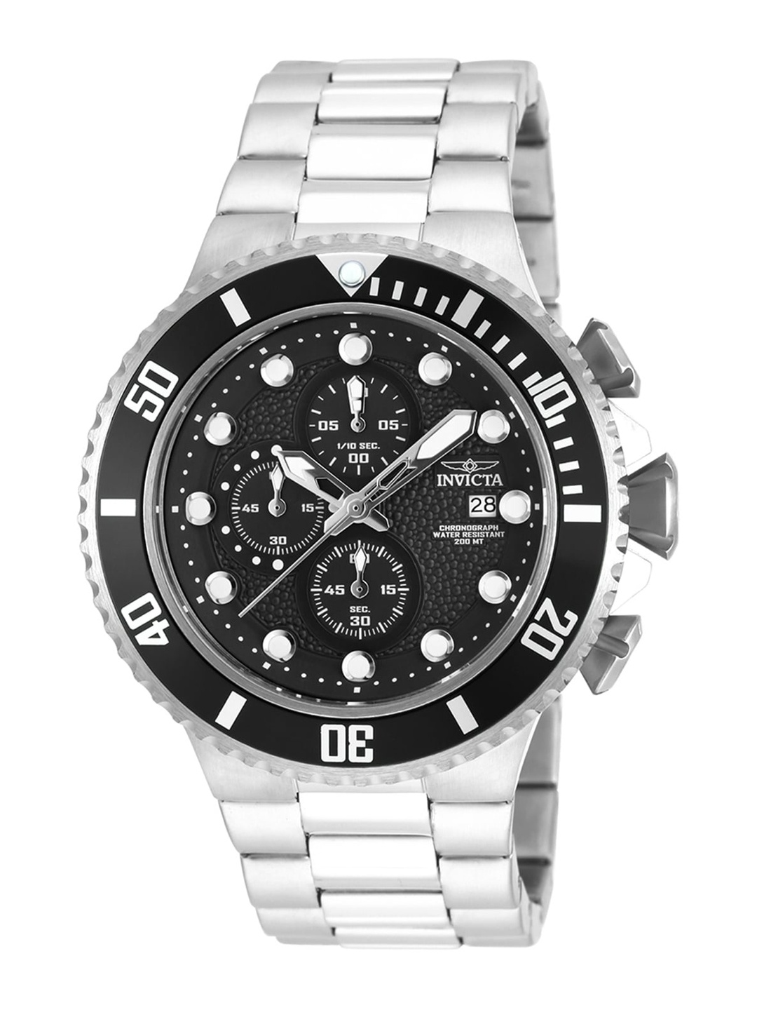 

Invicta Men Stainless Steel Bracelet Style Straps Analogue Motion Powered Watch, Black