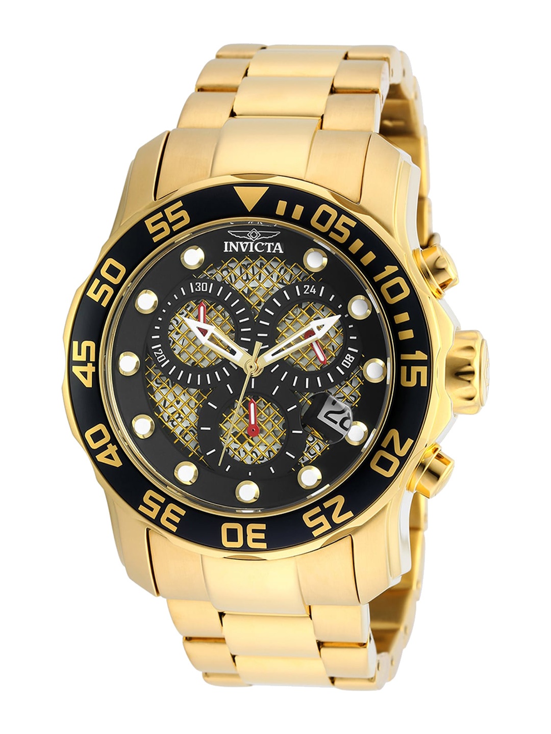 

Invicta Men Bracelet Style Straps Analogue Motion Powered Watch-19837-Gold