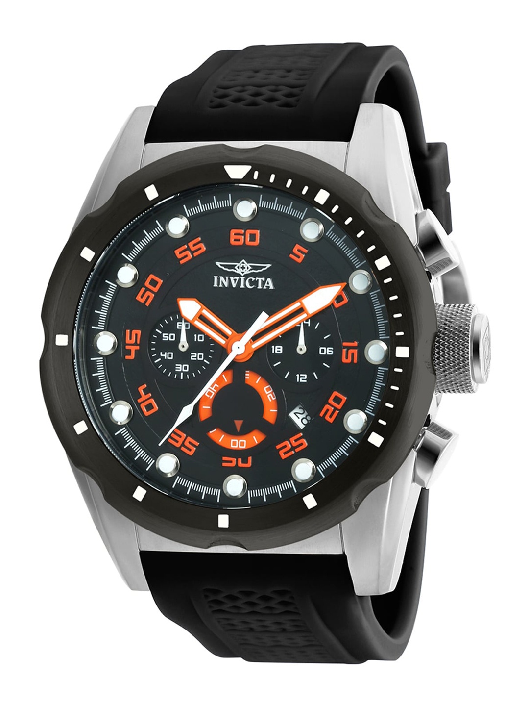

Invicta Men Dial & Textured Straps Analogue Motion Powered Watch 20305, Black