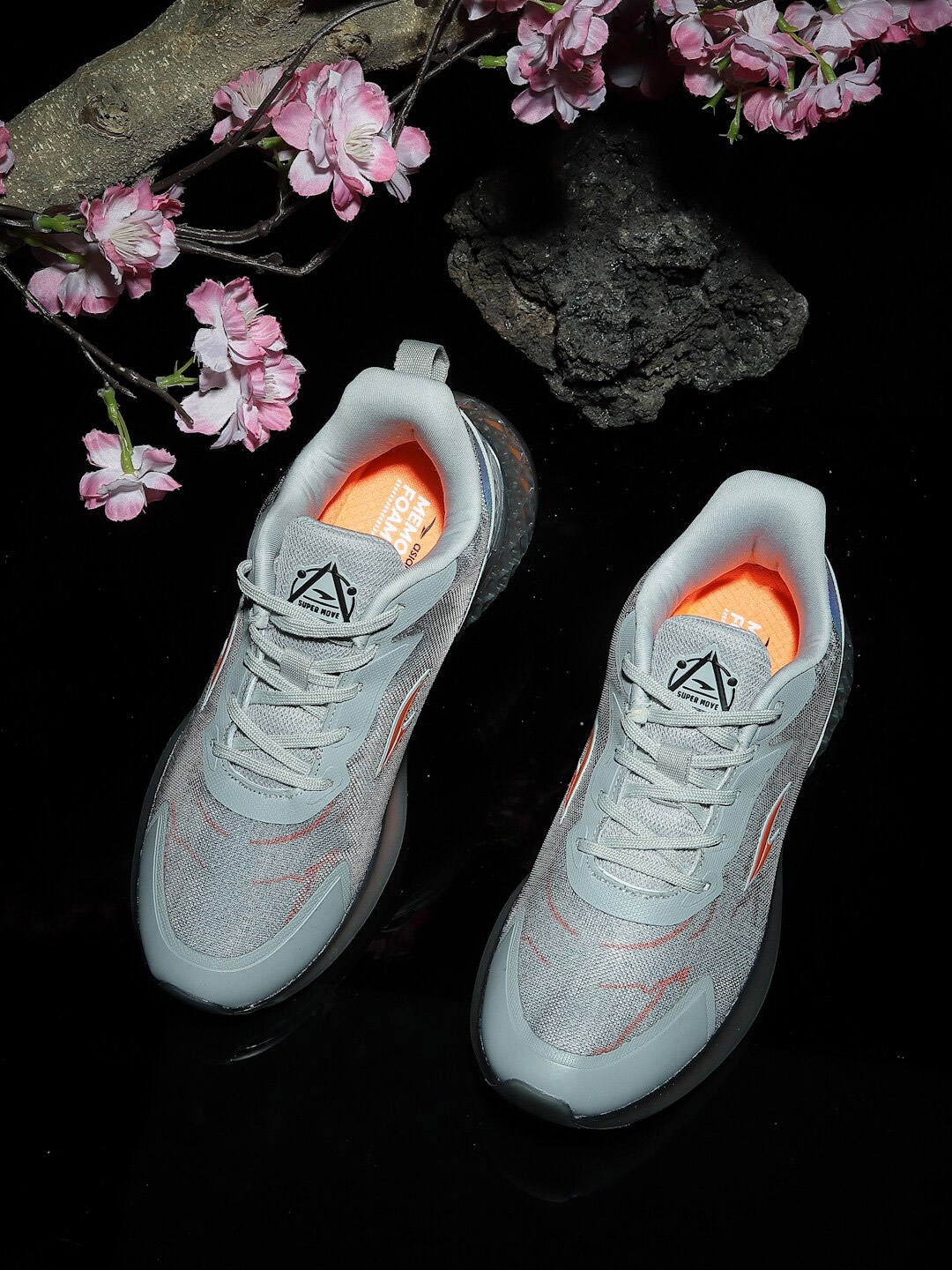 

ASIAN Men Textile Running Marking Shoes, Grey