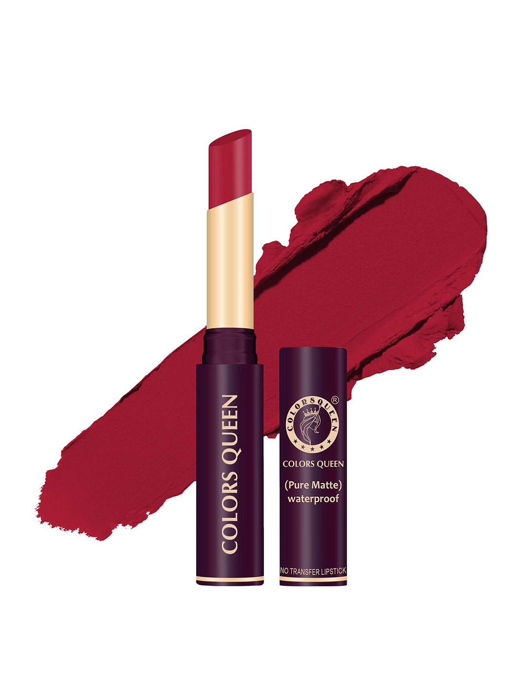 

Colors Queen Pure Matte Waterproof Non Transfer Lipstick - Shade 48, Red