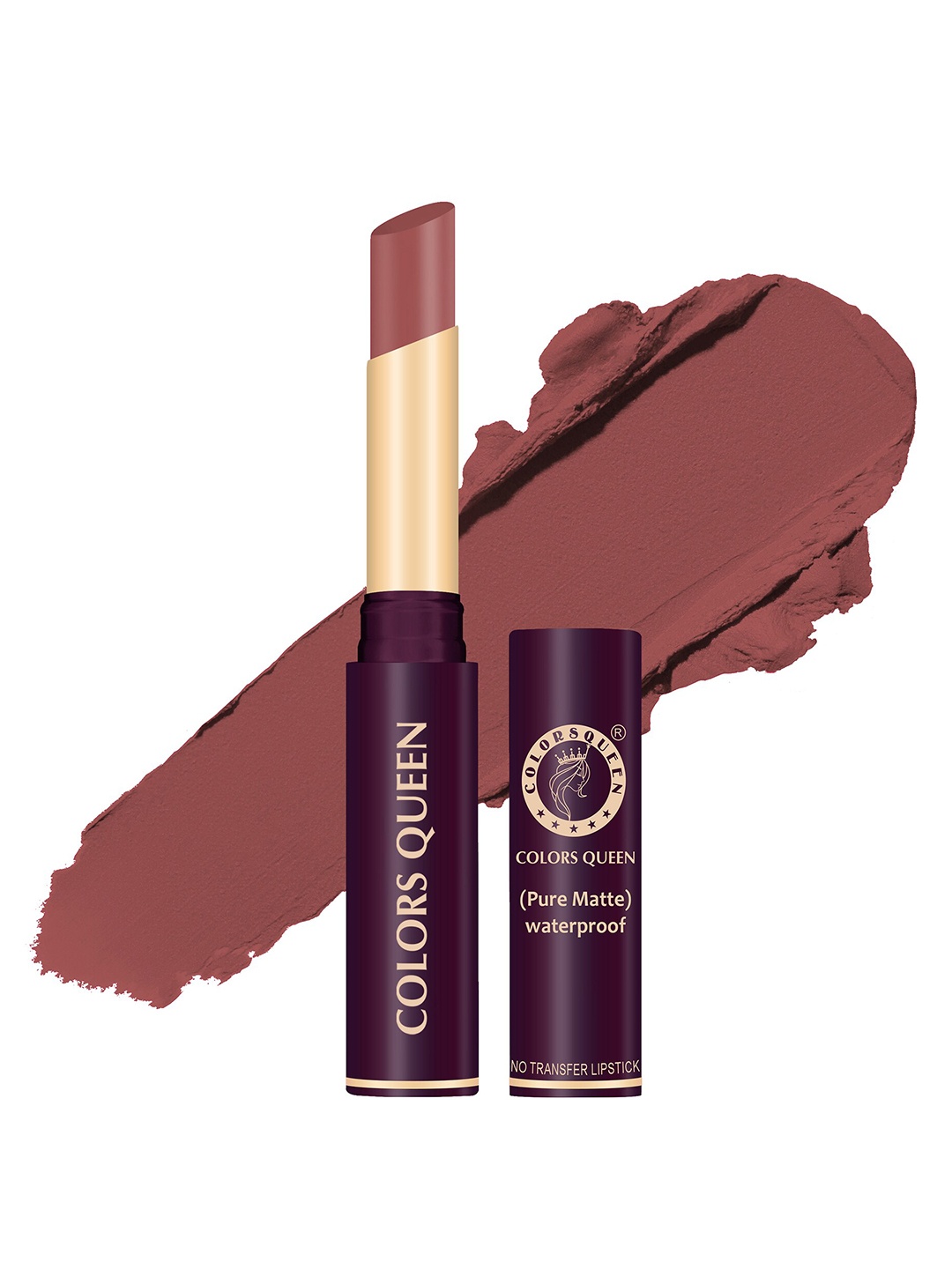 

Colors Queen Pure Matte Waterproof Non Transfer Lipstick - Nude Latte 40, Brown