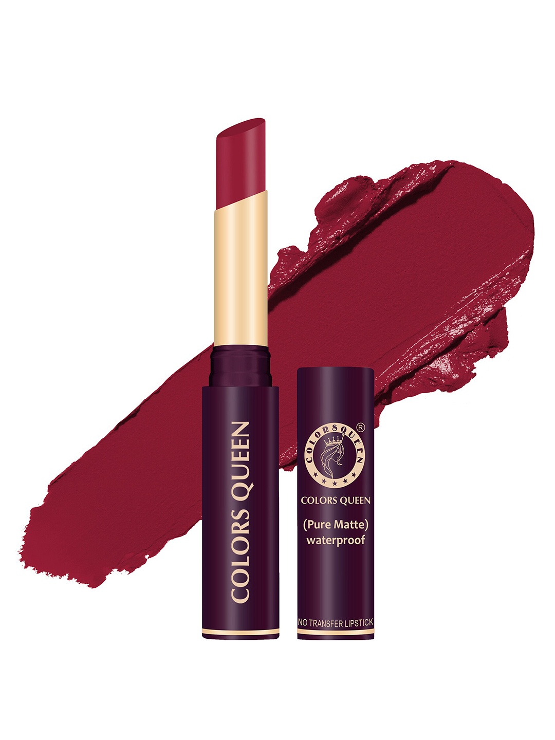 

Colors Queen Pure Matte Waterproof Non Transfer Lipstick - Chilli Red 16, Maroon