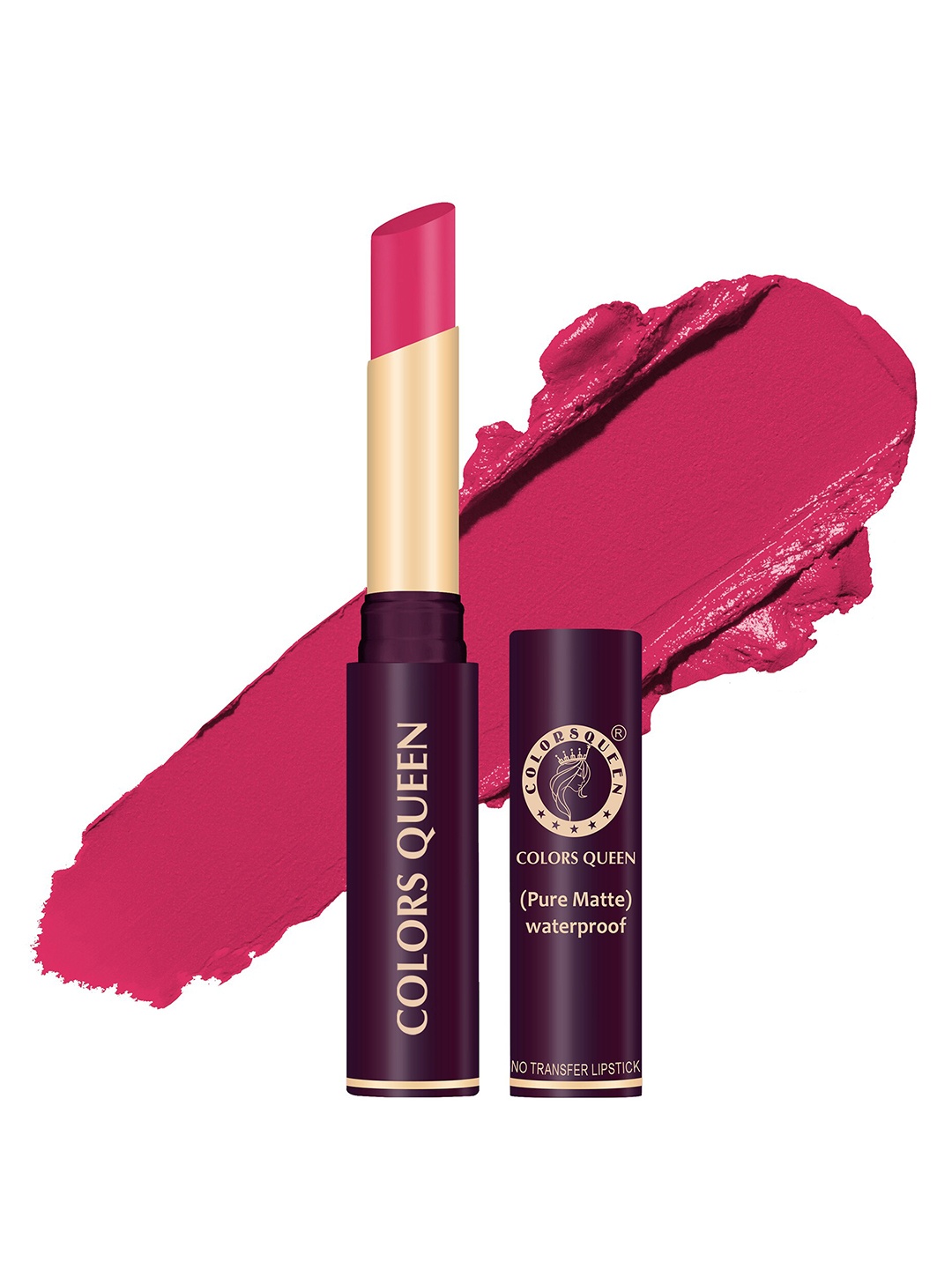 

Colors Queen Pure Matte Waterproof Non Transfer Lipstick - Wild Rose 08, Pink
