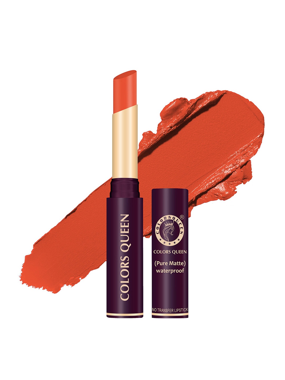 

Colors Queen Pure Matte Waterproof Non Transfer Lipstick - Salmon 13, Orange