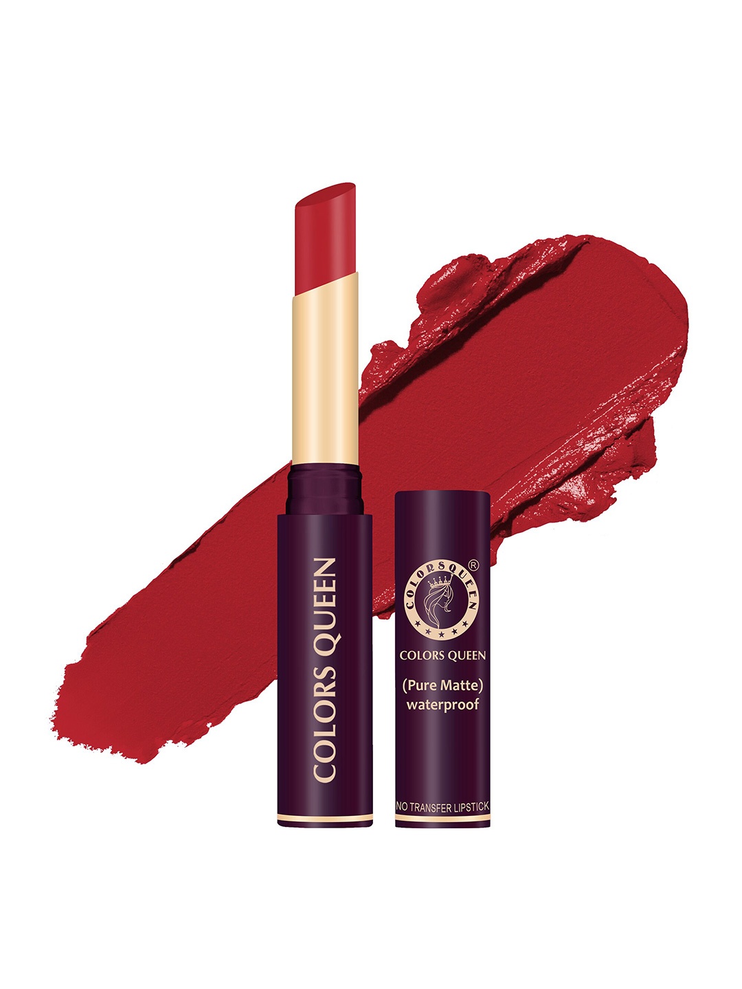 

Colors Queen Pure Matte Waterproof Non Transfer Lipstick - Chic Red 36