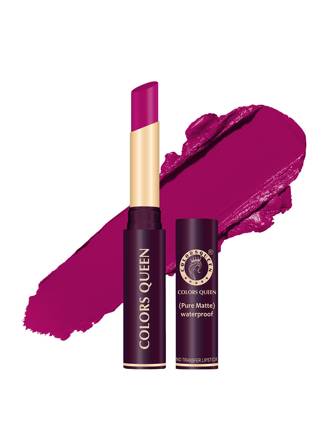 

Colors Queen Pure Matte Waterproof Non Transfer Lipstick - Magenta 04