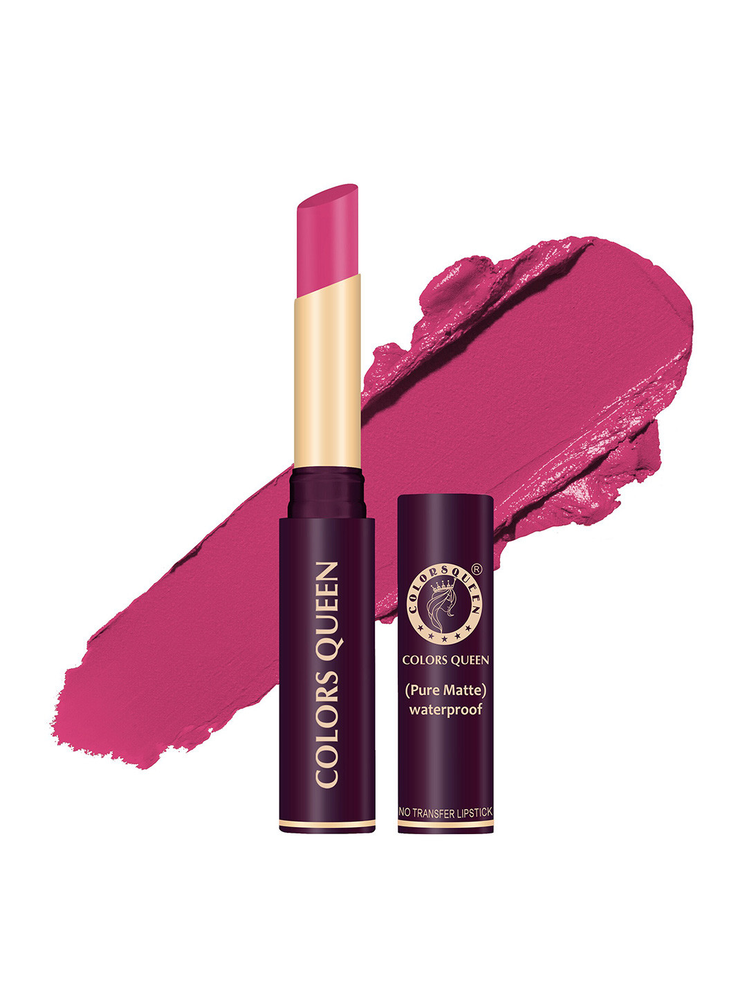

Colors Queen Pure Matte Waterproof Non Transfer Lipstick - Fiona 33, Pink