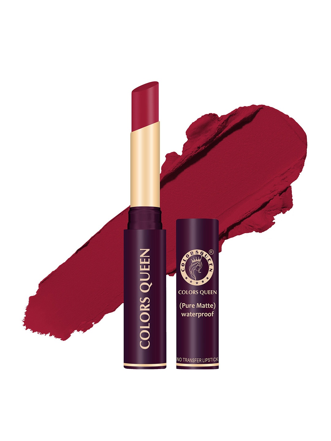 

Colors Queen Pure Matte Waterproof Non Transfer Lipstick - Coral Sense 38, Red