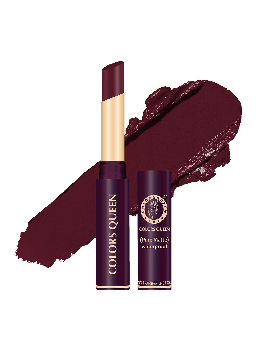 

Colors Queen Pure Matte Waterproof Non Transfer Lipstick - Rich Maroon 09