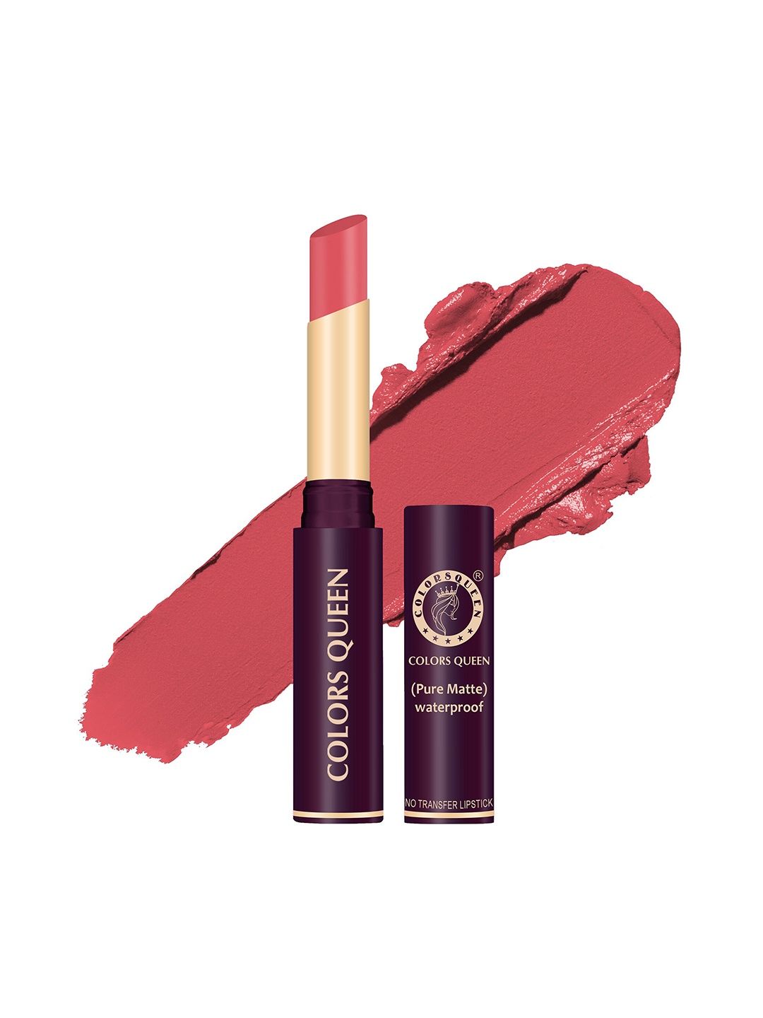 

Colors Queen Pure Matte Waterproof Non Transfer Lipstick - Warm Peach 23