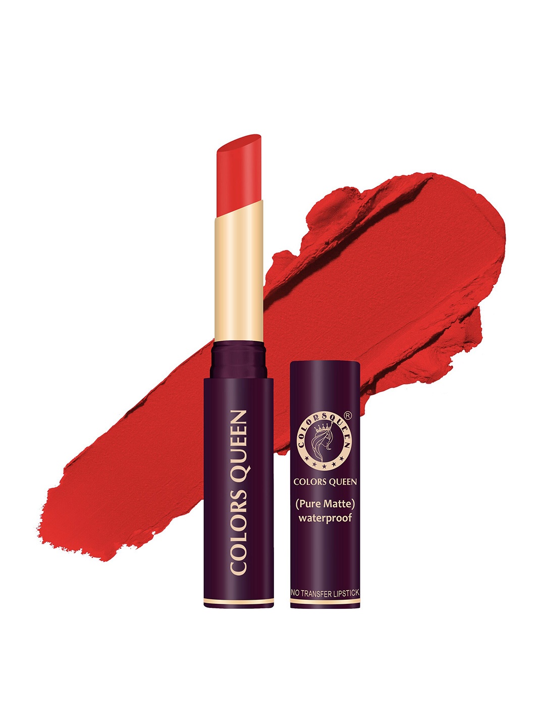 

Colors Queen Pure Matte Waterproof Non Transfer Lipstick - Bright Coral 41, Red