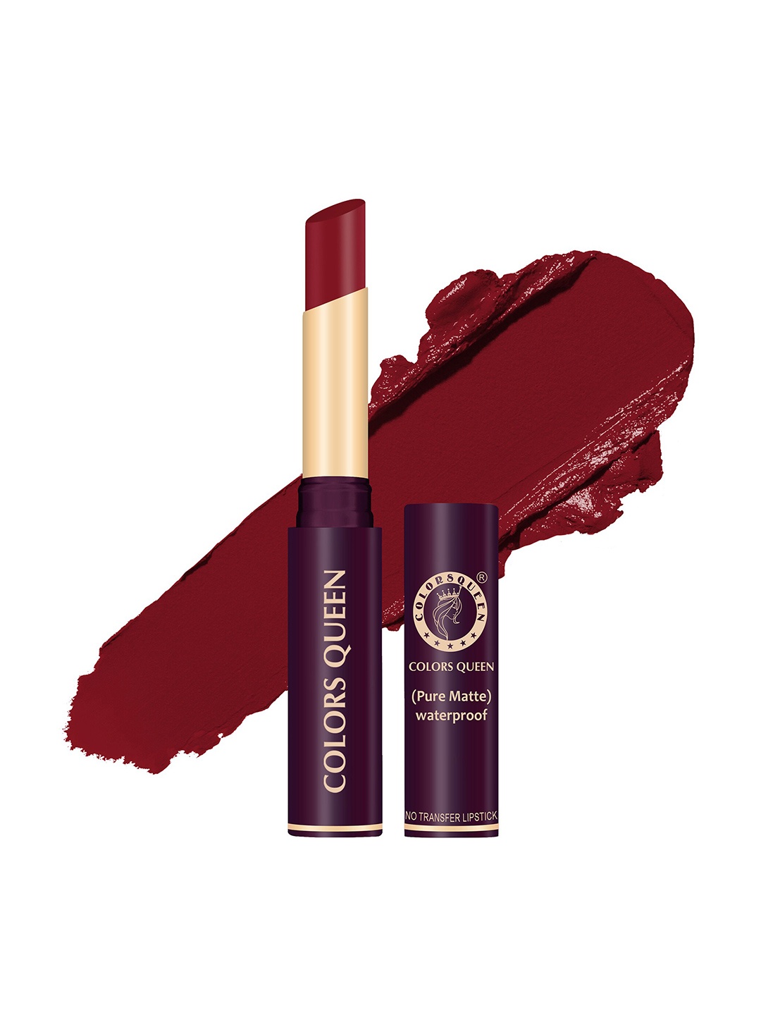 

Colors Queen Pure Matte Waterproof Non Transfer Lipstick - Brilliant Red 14, Maroon
