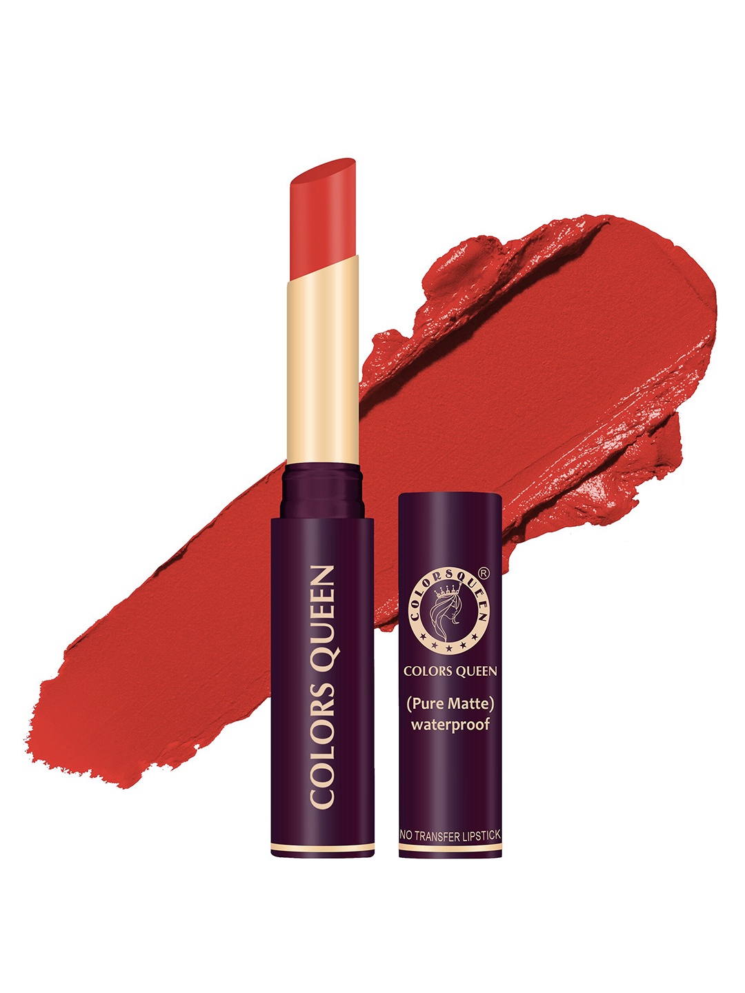 

Colors Queen Pure Matte Waterproof Non Transfer Lipstick - Indian Red 07