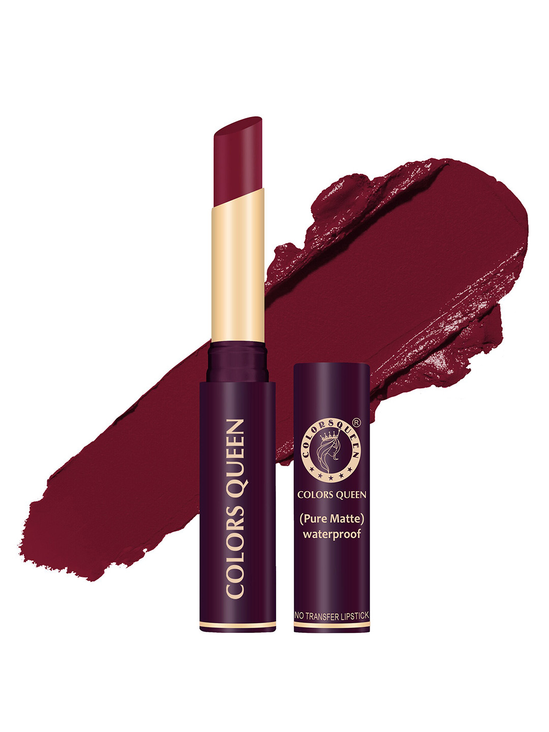 

Colors Queen Pure Matte Waterproof Non Transfer Lipstick- Maroon 05
