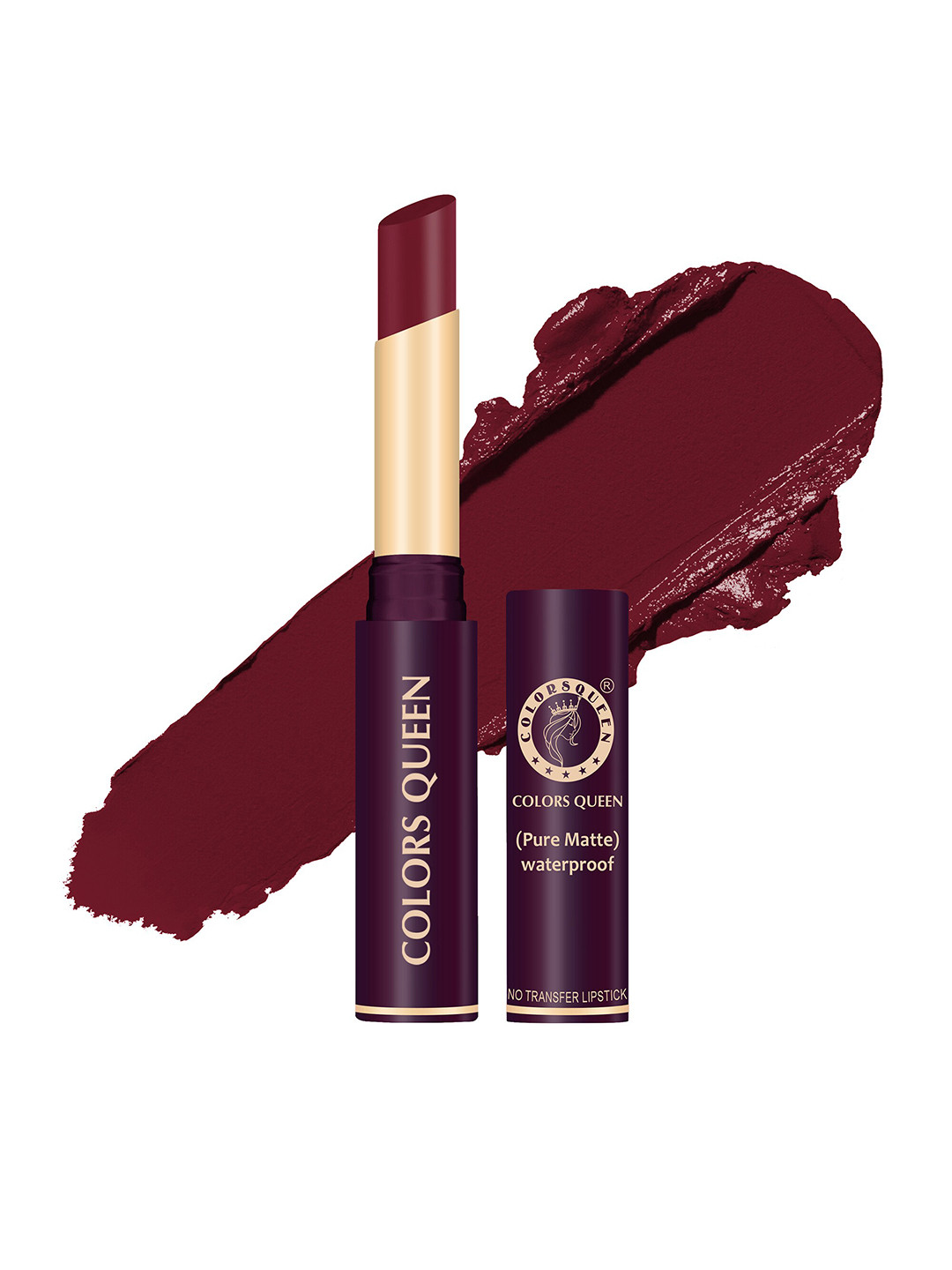 

Colors Queen Pure Matte Waterproof Non Transfer Lipstick - Karina Red 19, Maroon