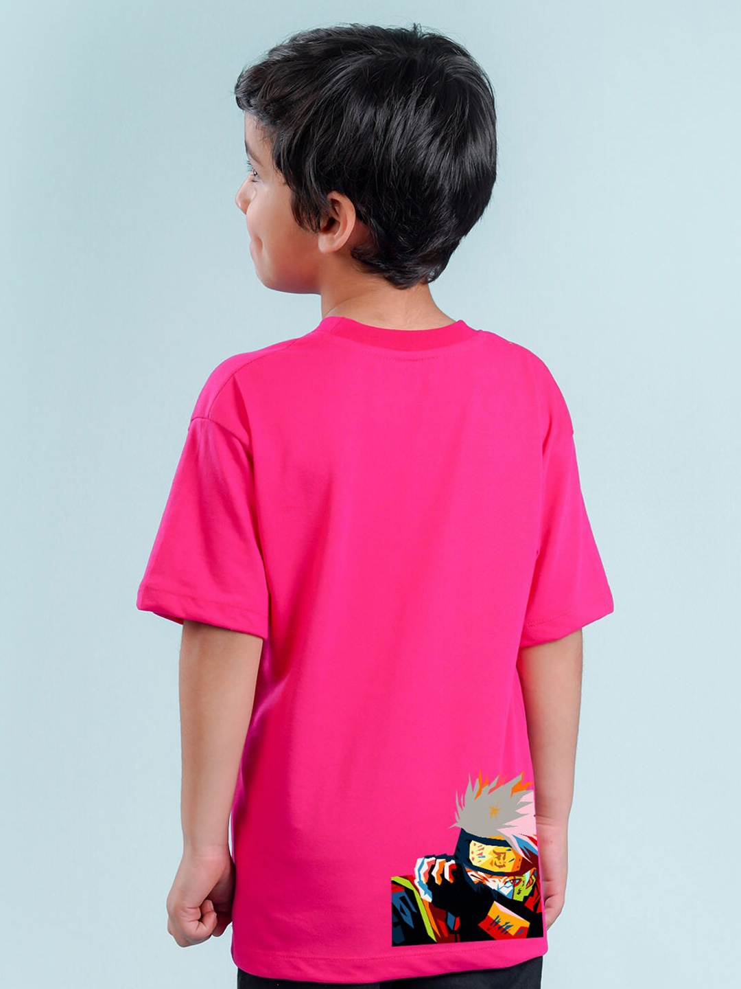 

NUSYL Boys Round Neck Oversized T-shirt, Pink