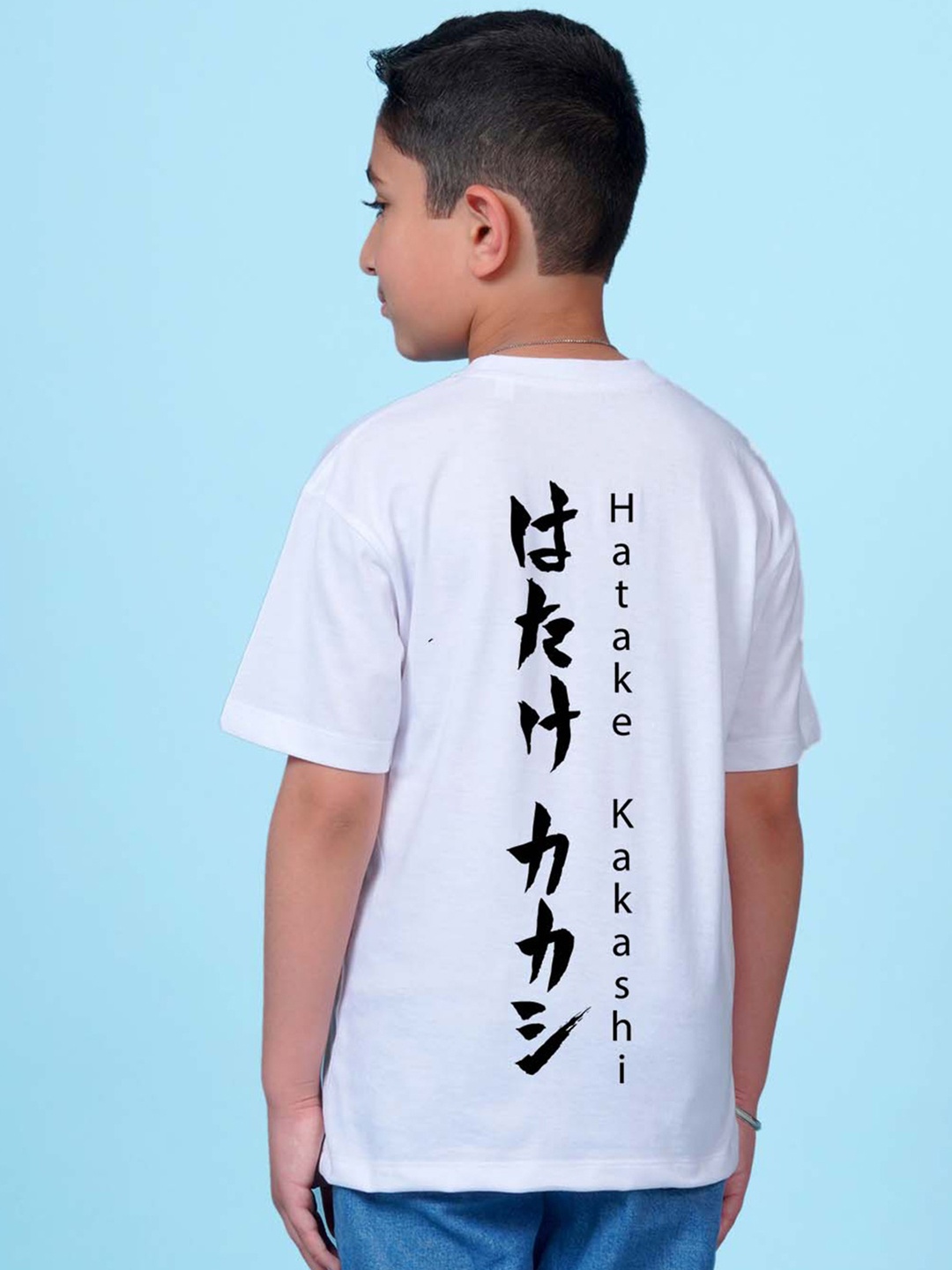 

NUSYL Boys Typography Printed Oversized T-shirt, White
