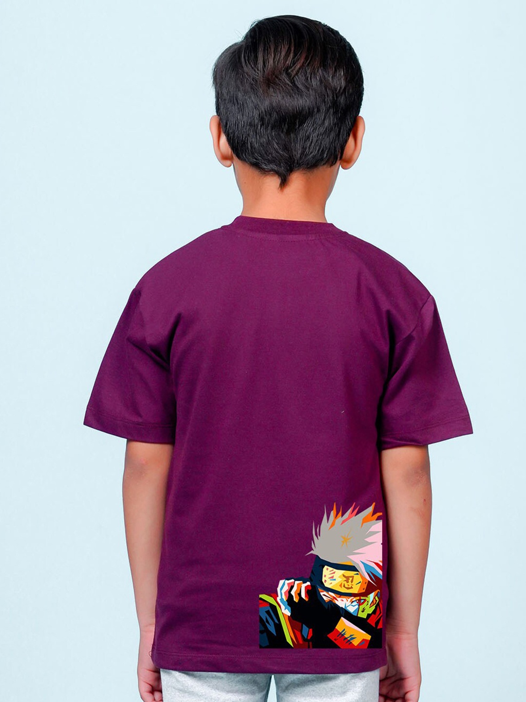 

NUSYL Boys Graphic Printed Oversized T-shirt, Purple
