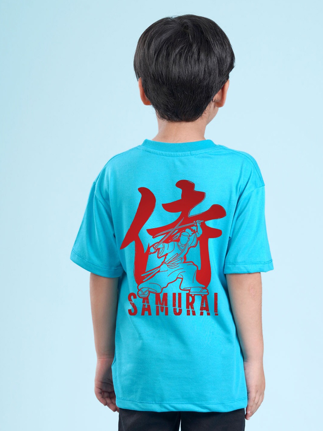 

NUSYL Boys Graphic Printed Oversized Cotton T-shirt, Blue