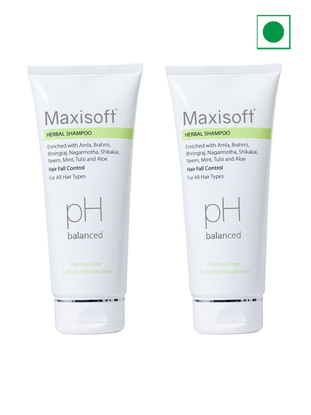 

Maxisoft Set Of 2 Herbal Shampoo 100ml Each, White