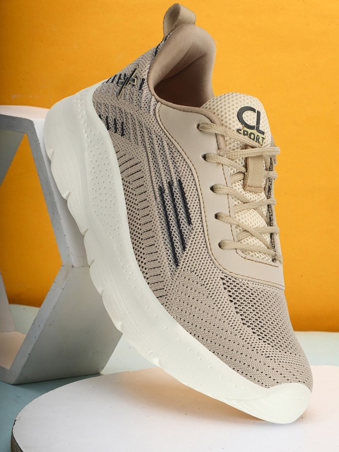 

Carlton London sports Women Mesh Flyknit Technology Sports Shoes, Beige