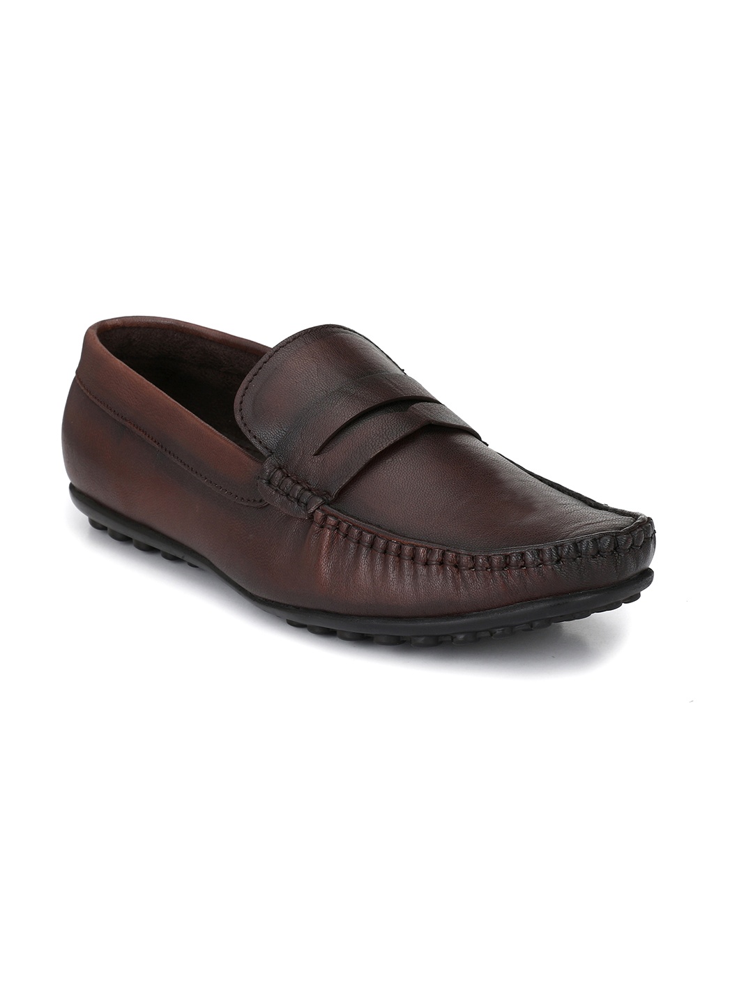 

El Paso Men Brown Leather Loafers
