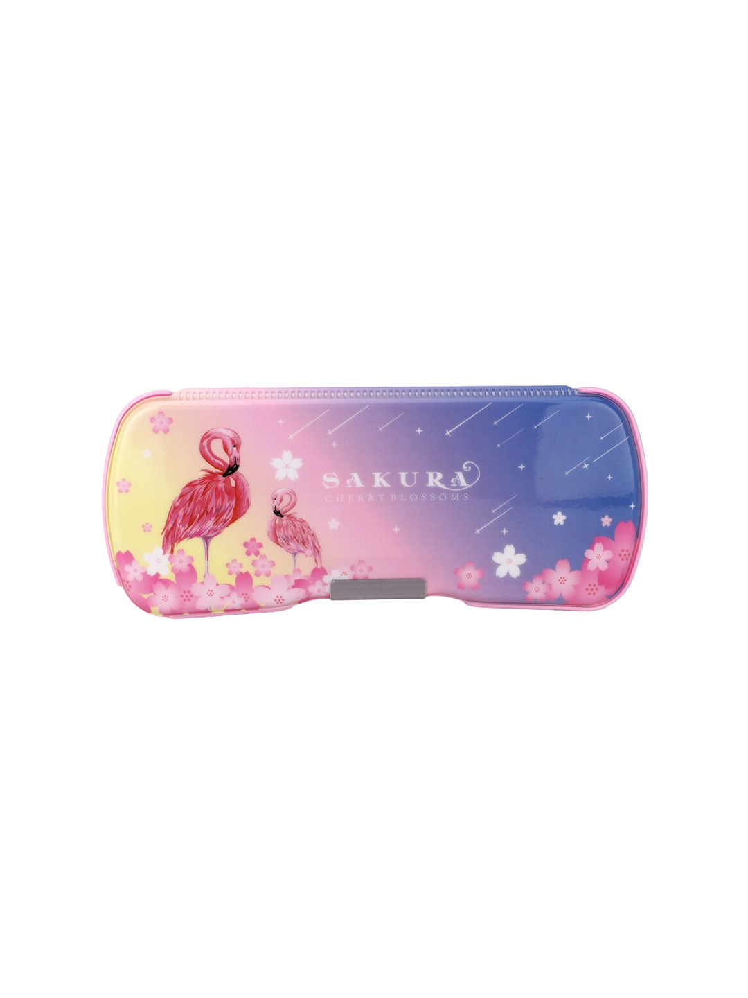 

QIPS Kids Printed Double-Sided Magnetic Pencil Box, Pink