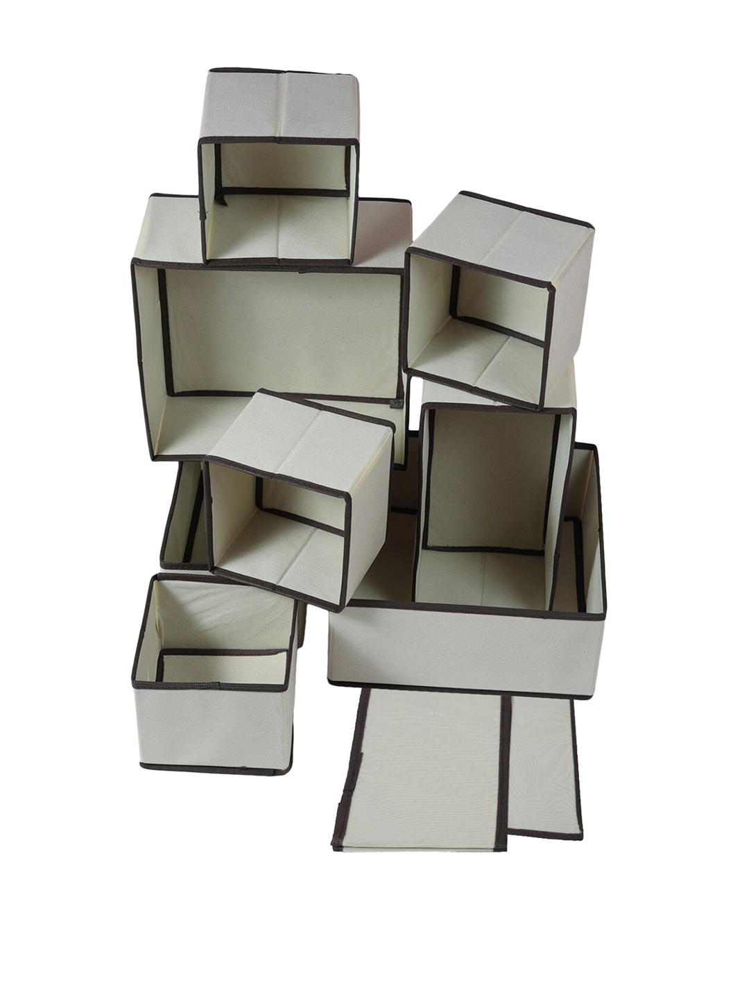

HOUSE OF QUIRK 8 Pieces Beige Drawer Organisers